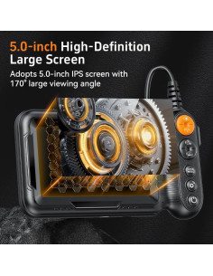 Cámara Endoscópica 5" HD Leersi Jet IP67 5m Doble Lente 2