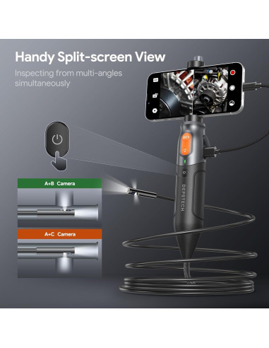 Endoscopio DEPSTECH NTC52 Triple Lente 1080P 3.05m USB-C
