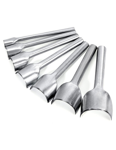 Caydo 7 Piezas Herramientas de Cuero Media Redonda 10-40mm