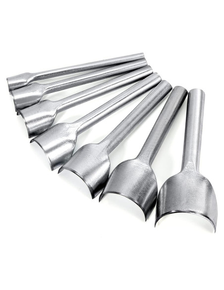 Caydo 7 Piezas Herramientas de Cuero Media Redonda 10-40mm