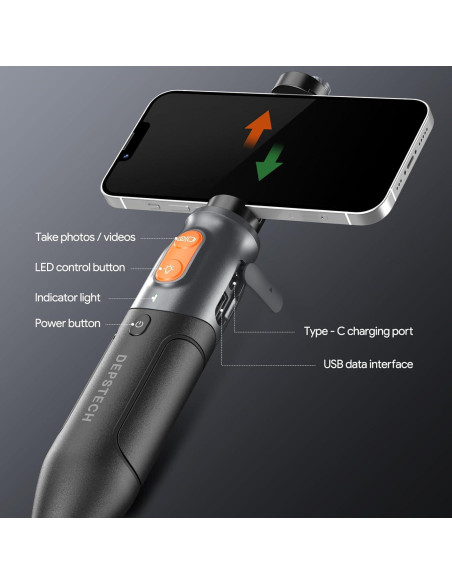 Endoscopio DEPSTECH NTC52 Triple Lente 1080P 3.05m USB-C