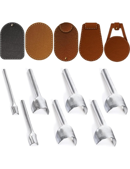 Caydo 7 Piezas Herramientas de Cuero Media Redonda 10-40mm