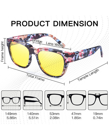 Gafas Amarillas SIPHEW para Conducir de Noche Antirreflejo