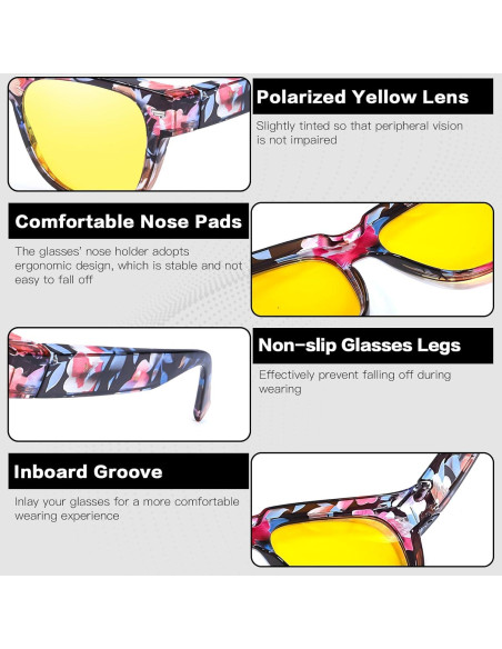 Gafas Amarillas SIPHEW para Conducir de Noche Antirreflejo