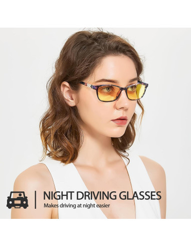 Gafas de Conducción Nocturna SIPHEW Amarillas Antirreflejo