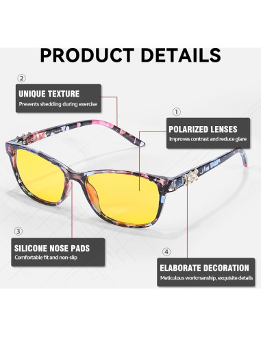 Gafas de Conducción Nocturna SIPHEW Amarillas Antirreflejo