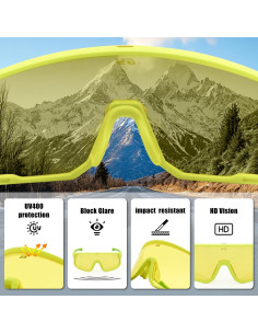 Gafas de Ciclismo Polarizadas GY UV400 Unisex Marco Amarillo 2