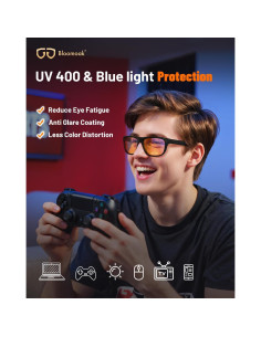 Gafas Bloomoak XL Naranja Anti Luz Azul UV400 - Fatiga Ocular 2