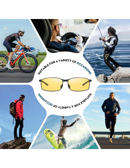 Gafas de sol polarizadas Bircen para hombres, marco metálico Gafas de sol polarizadas Bircen para hombres, marco metálico