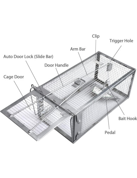 Trampa Humana para Ratas Gingbau Mediana 31.2x16.8x13.5cm