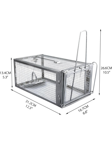 Trampa Humana para Ratas Gingbau Mediana 31.2x16.8x13.5cm