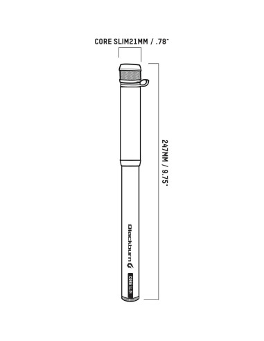 Bomba Mini de Bicicleta Blackburn Core Slim 120 PSI Plata