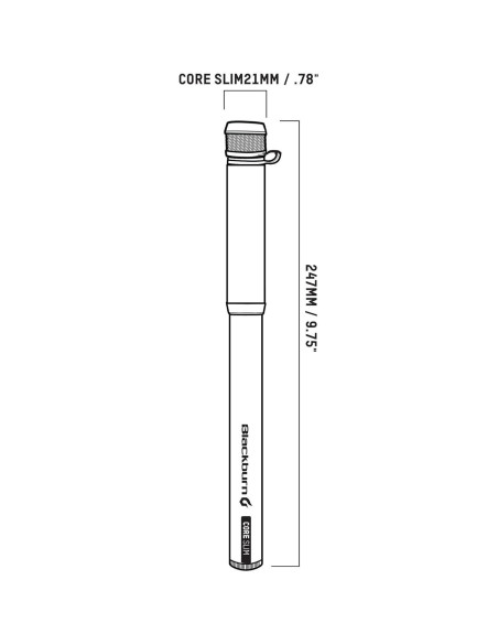 Bomba Mini de Bicicleta Blackburn Core Slim 120 PSI Plata