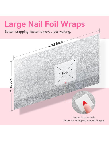 Removedor de Esmalte de Uñas Makartt - 100 Envolturas de Aluminio