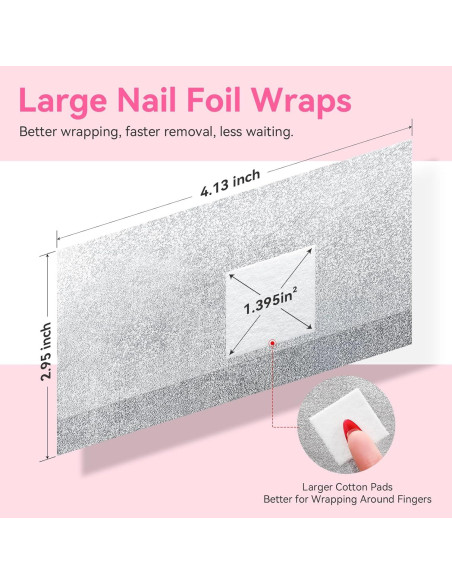 Removedor de Esmalte de Uñas Makartt - 100 Envolturas de Aluminio