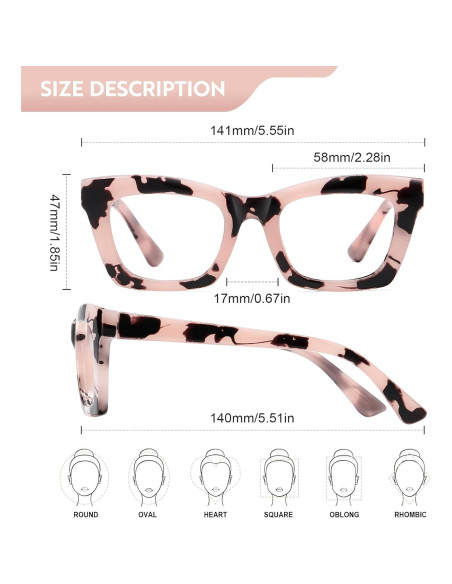 Gafas de lectura unisex con filtro UV y luz azul - 5 colores