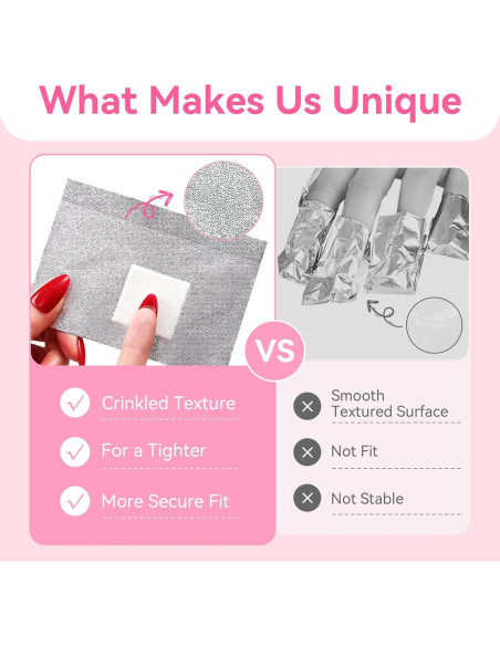 Removedor de Esmalte de Uñas Makartt - 100 Envolturas de Aluminio