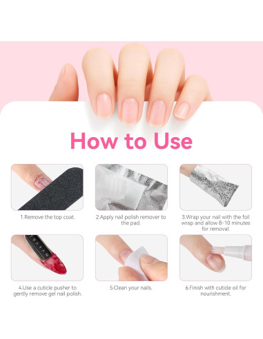 Removedor de Esmalte de Uñas Makartt - 100 Envolturas de Aluminio