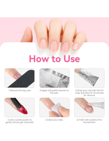 Removedor de Esmalte de Uñas Makartt - 100 Envolturas de Aluminio