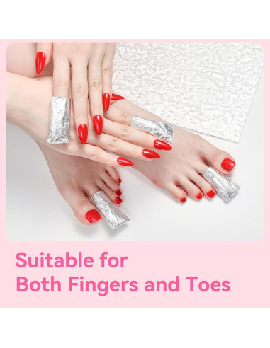 Removedor de Esmalte de Uñas Makartt - 100 Envolturas de Aluminio