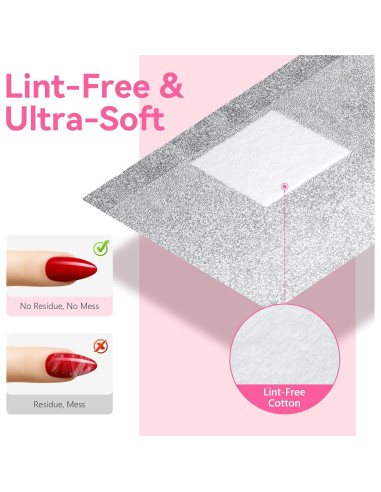 Removedor de Esmalte de Uñas Makartt - 100 Envolturas de Aluminio