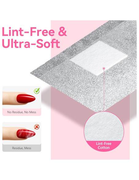 Removedor de Esmalte de Uñas Makartt - 100 Envolturas de Aluminio