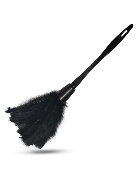 Duster de Plumas de Pavo AIDUZETY 35.56 cm Negro - Cepillo Ligero