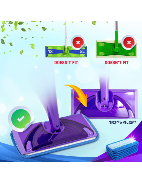 Paños de Mopa Reutilizables Millifiber para Swiffer WetJet - 2 Unidades