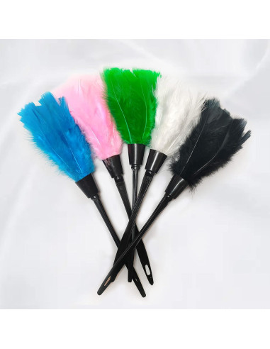 Duster de Plumas de Pavo AIDUZETY 35.56 cm Negro - Cepillo Ligero