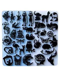 Moldes de Silicona para Llaveros KOTEDUA Animales 34pcs