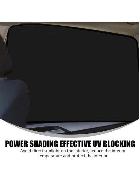 4 Protectores Solares para Ventanas de Auto Yumfugu Negro