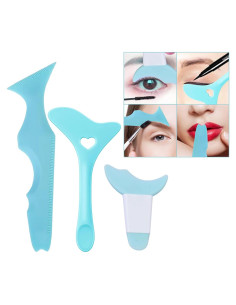 Aplicadores de Maquillaje de Silicona Ljiarui 3 Piezas Azul