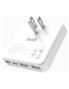 Cargador de pared USB C BUDI 34W 4 Puertos Carga Rápida