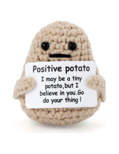 Juguete de Patata Tejida TOYMIS con Tarjeta Positiva 7.5 cm