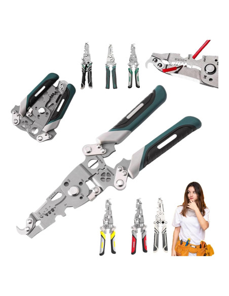 Desforrador Plegable Multifuncional RandJ FWS 18 en 1 Verde