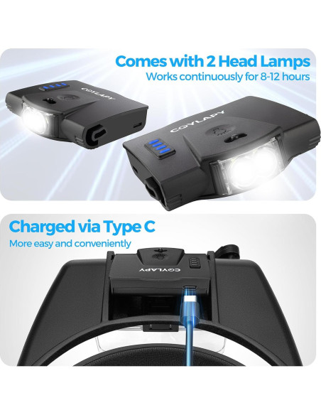 Lentes de Aumento COYLAPY con Luz LED 1x-14x para Trabajo Cercano