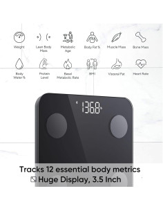 Báscula Inteligente Wyze S - Medición de Grasa y Masa Muscular 2