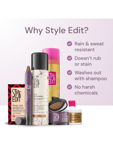 Spray Retoque Raíces Style Edit Castaño/Rojo 21.26 g Viaje
