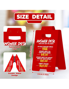 Letrero de Escritorio Divertido FACAJO 16x9.9cm Rojo 2