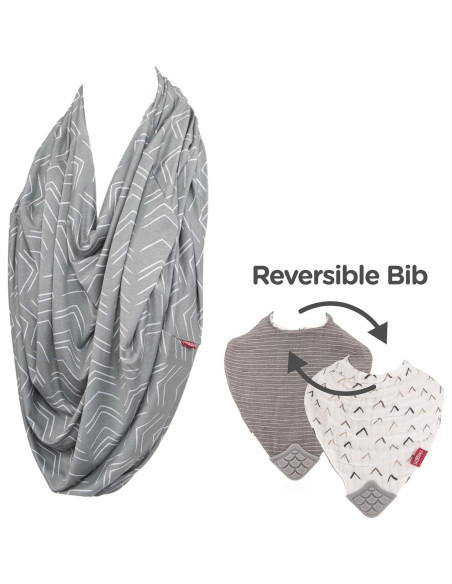 Cubierta de Lactancia 5 en 1 Nuby con Babero de Dentición Cubierta de Lactancia 5 en 1 Nuby con Babero de Dentición