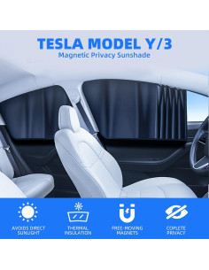 Toldo Magnético para Ventana Lateral Tesla Model 3 2025 2