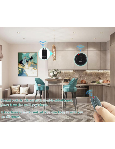 Interruptor remoto inalámbrico dstfuy 110V-240V 10A 100m