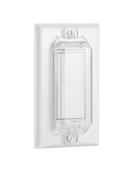 Protector de Interruptor de Luz CLYMENE Estilo Rocker Transparente 2 Pz