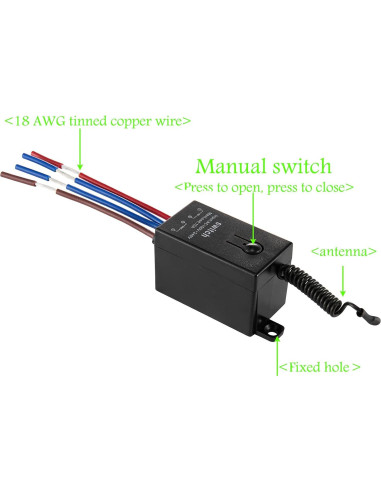 Interruptor remoto inalámbrico dstfuy 110V-240V 10A 100m