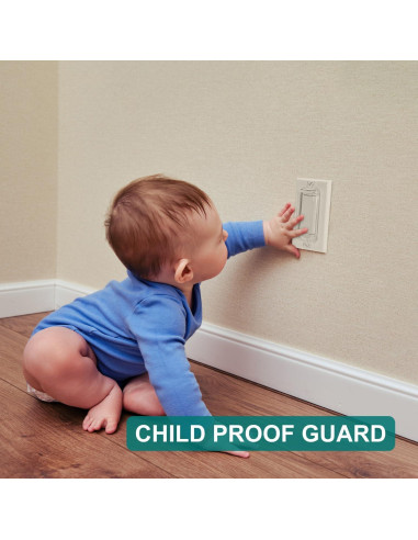 Protector de Interruptor de Luz CLYMENE Estilo Rocker Transparente 2 Pz