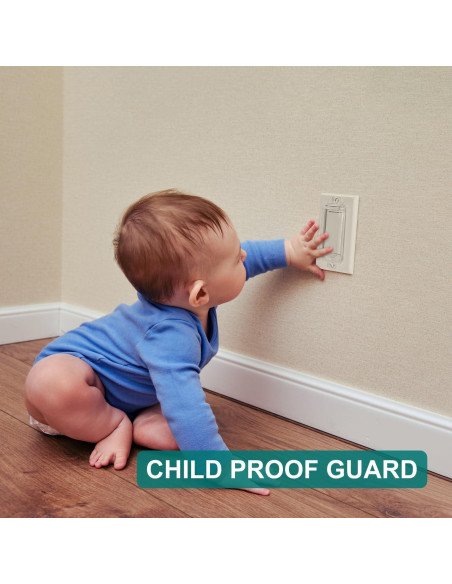 Protector de Interruptor de Luz CLYMENE Estilo Rocker Transparente 2 Pz