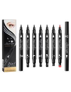 Delineador Impermeable Doble Cara Pinkiou 6 en 1 con Sello