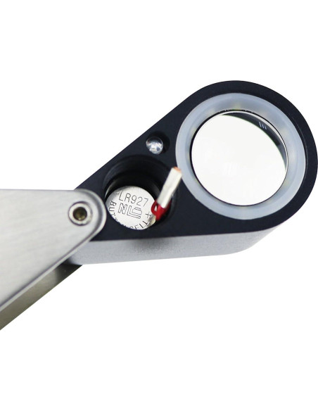 Lupa de bolsillo TEKCOPLUS 10x con luz UV y LED