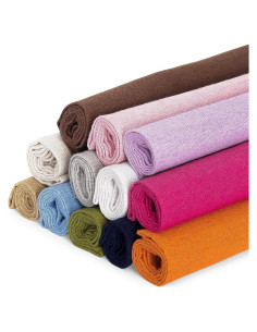 12 Piezas Tela de Lino para Bordado LOVOUS 48x48 cm