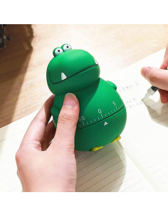 Temporizador de Cocina Mecánico RBRSLALA Dinosaurio Verde 2